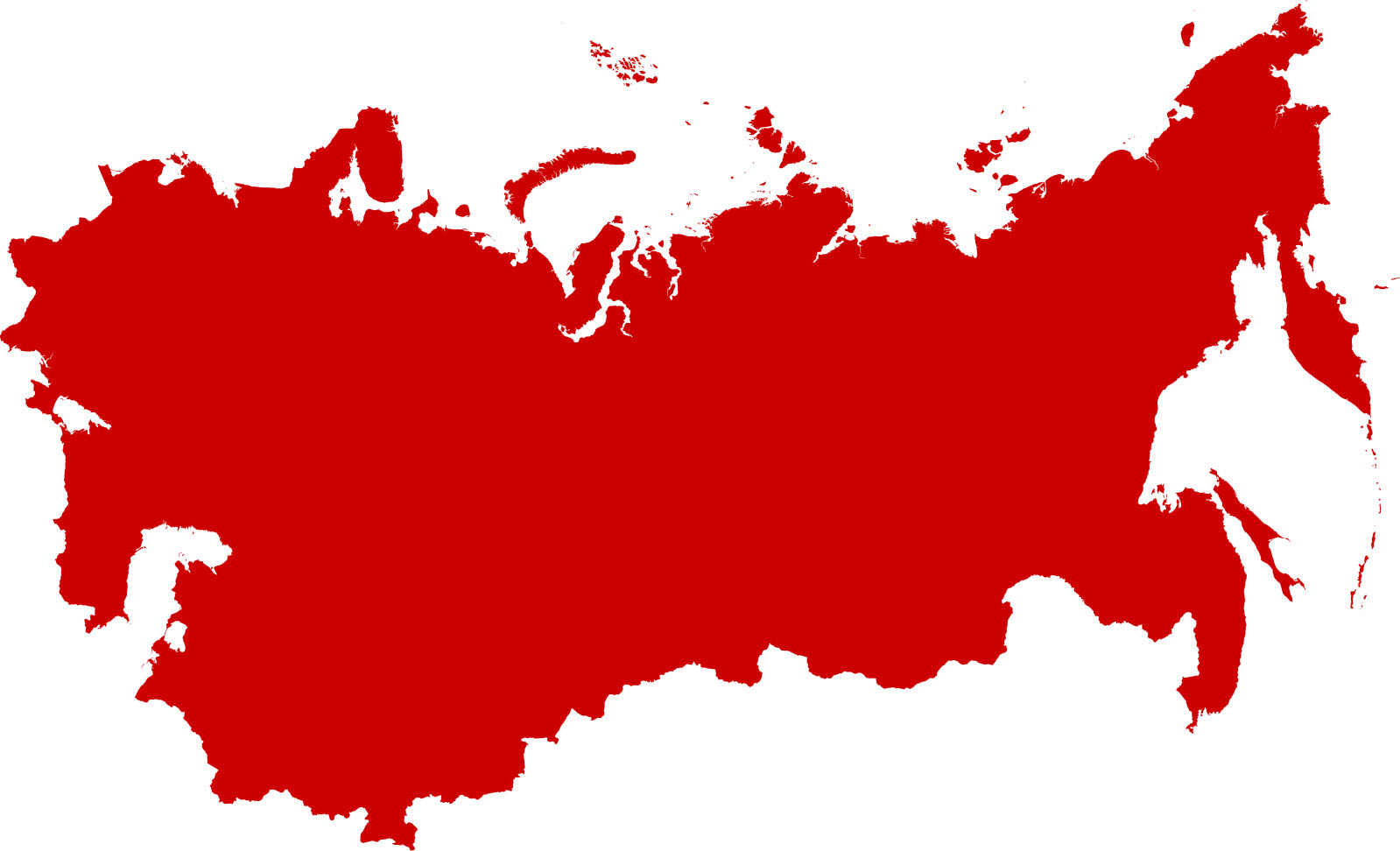 Карта СССР контур